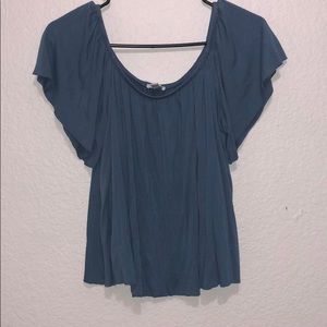 Blue off the shoulder top